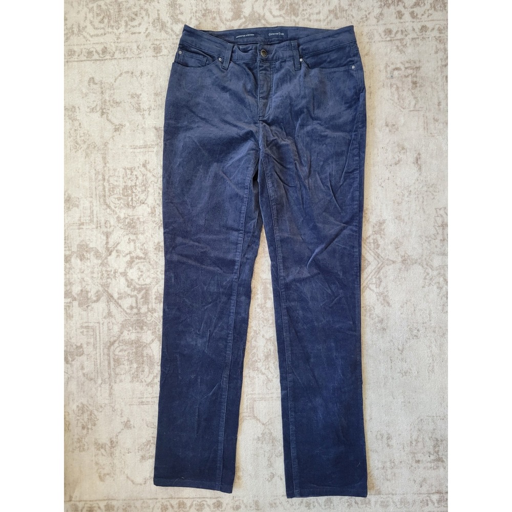 Charter‎ Club Lexington Straight Navy Corduroy Pants Size 6 Preppy